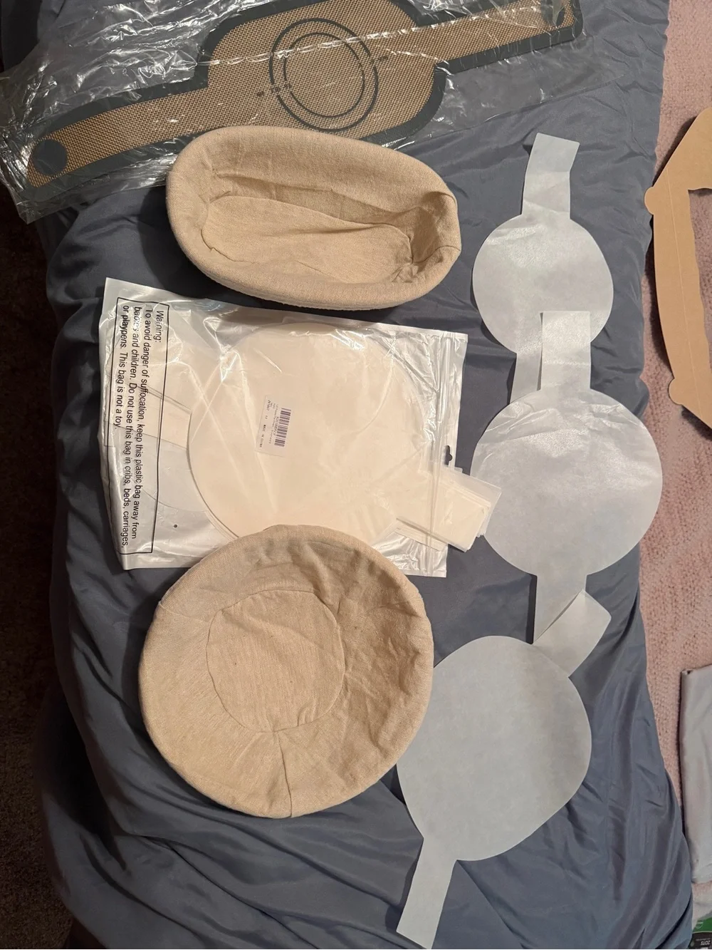 Banneton Round & Oval Bread Proofing Baskets with  Liners & slings